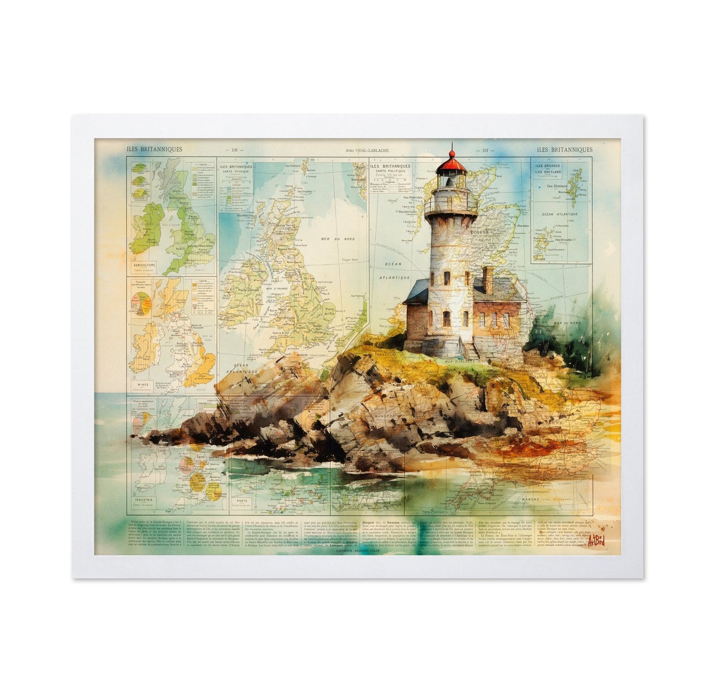 Lighthouse Map Collage