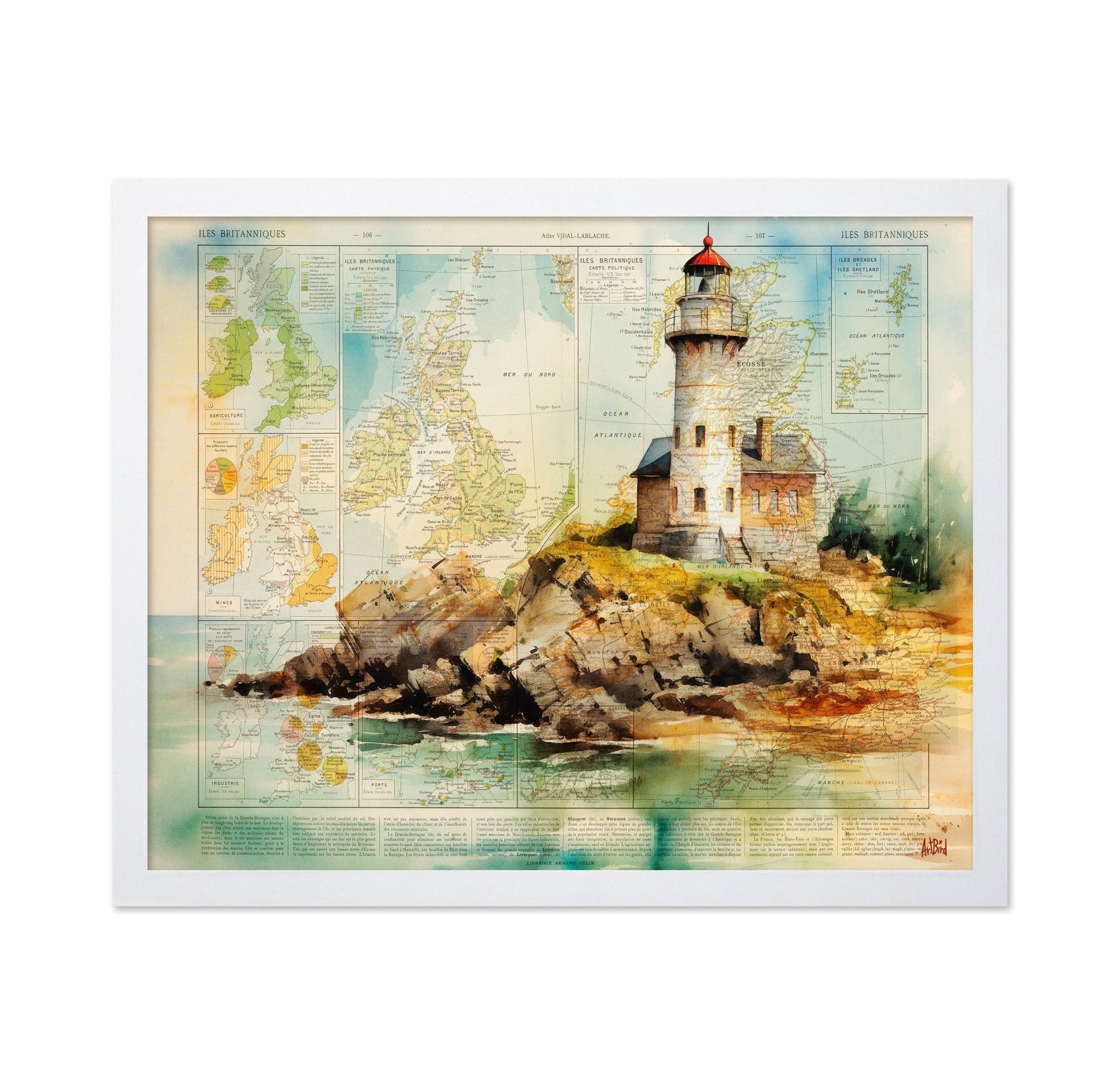 Lighthouse Map Collage