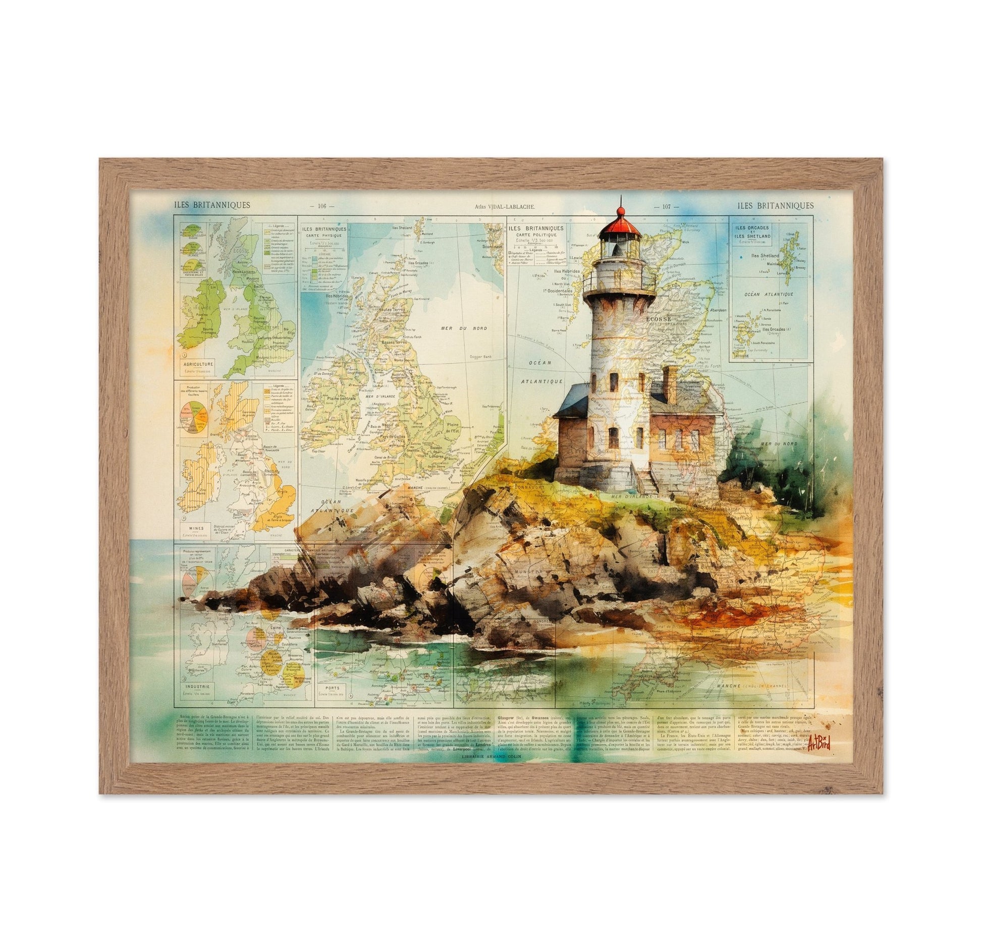 Lighthouse Map Collage