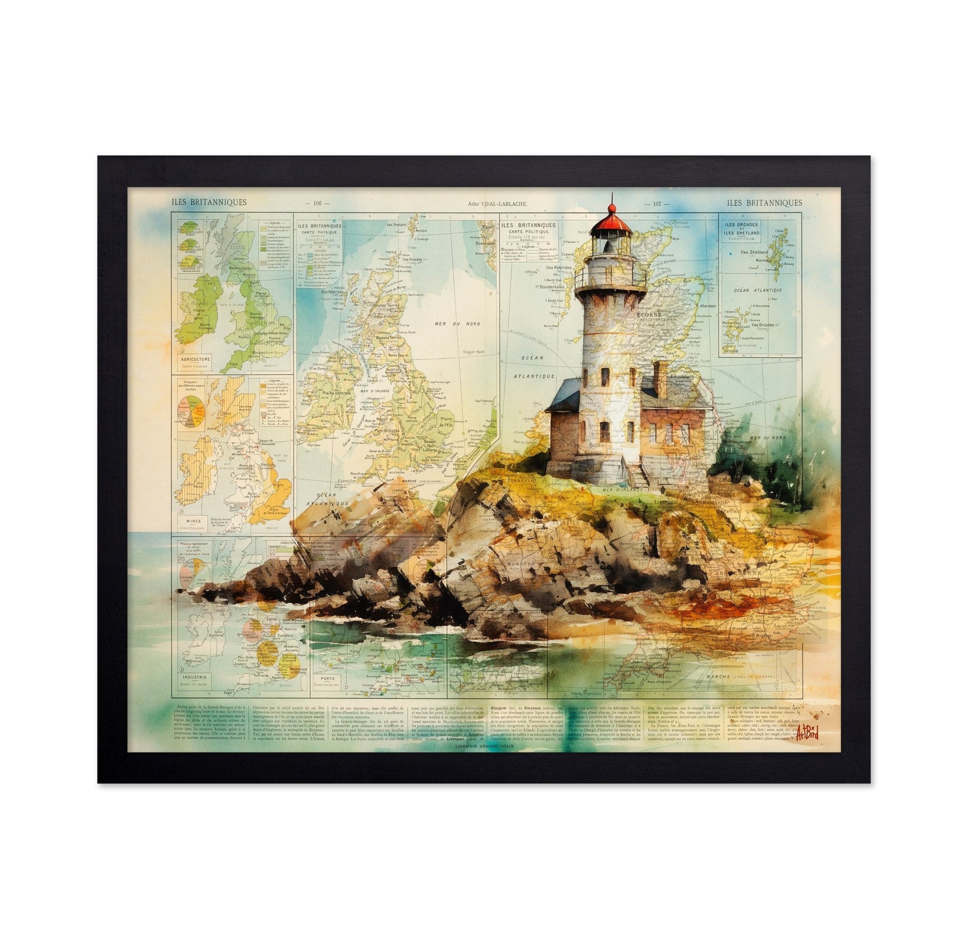 Lighthouse Map Collage