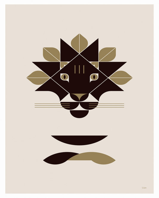 Minimal Lion Face