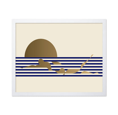 Golden Swim Silhouette