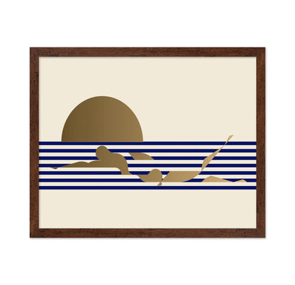 Golden Swim Silhouette