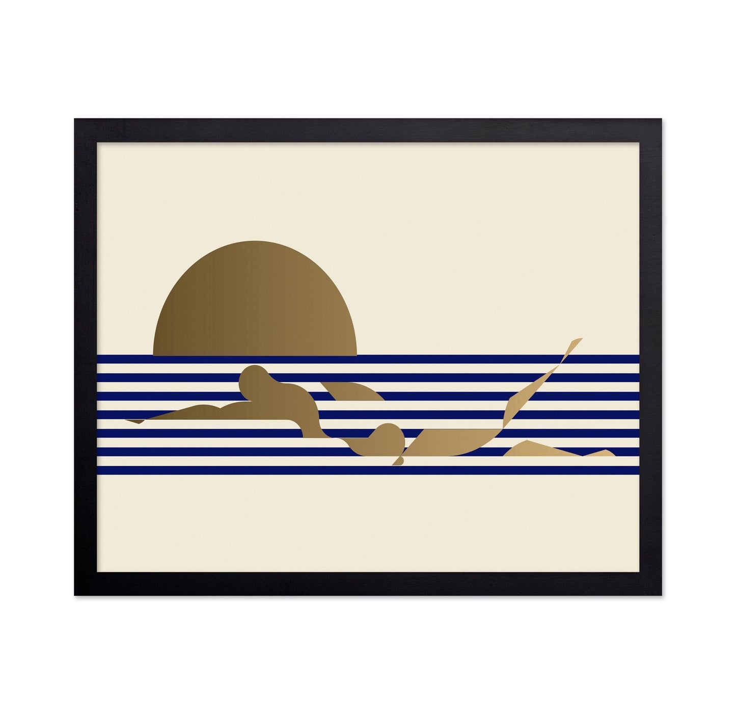 Golden Swim Silhouette