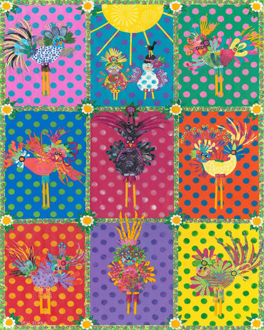 Colorful Bird Patchwork