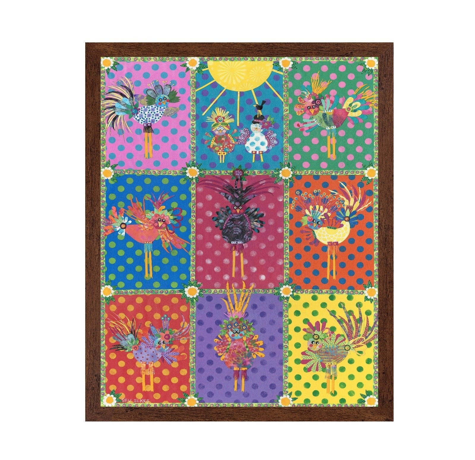 Colorful Bird Patchwork