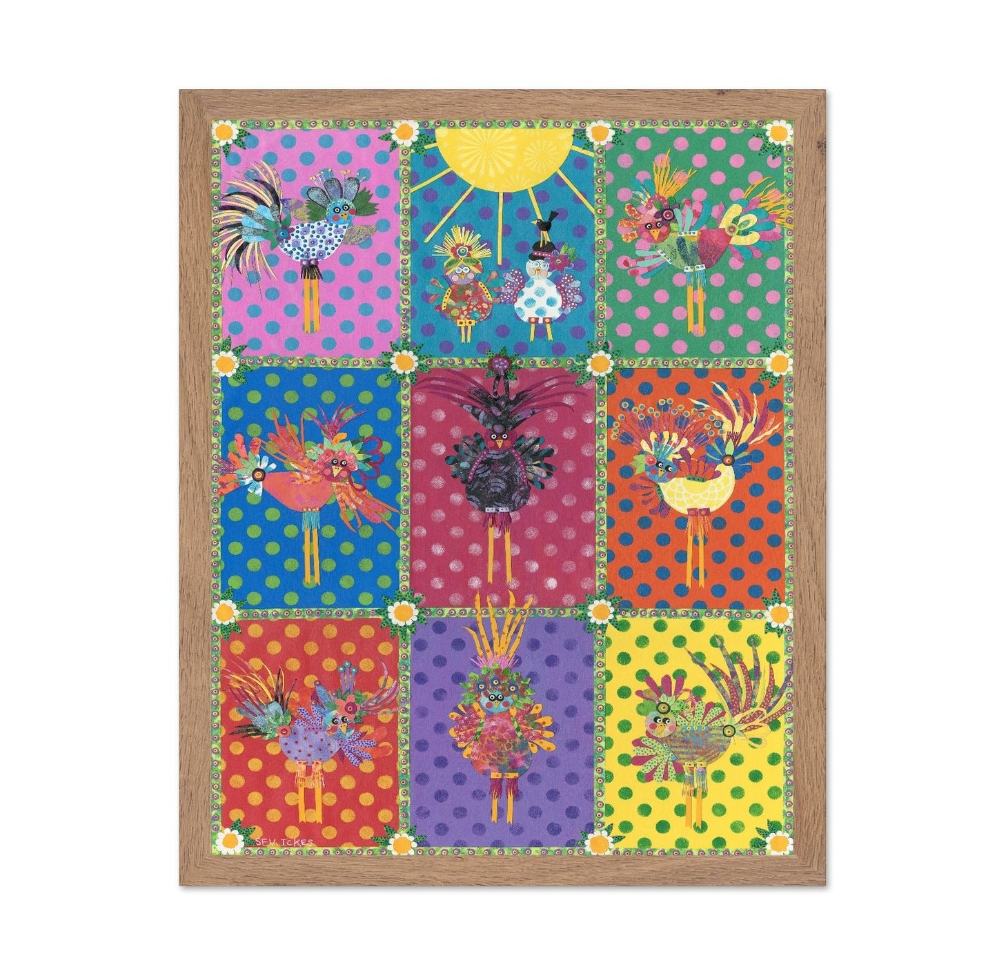 Colorful Bird Patchwork