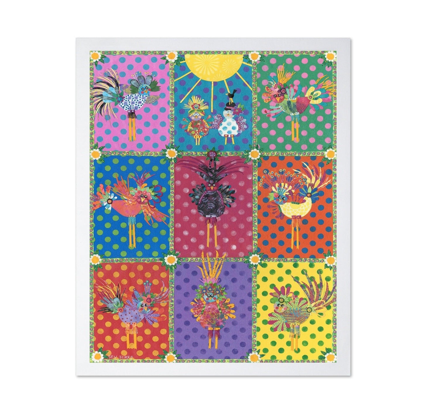 Colorful Bird Patchwork