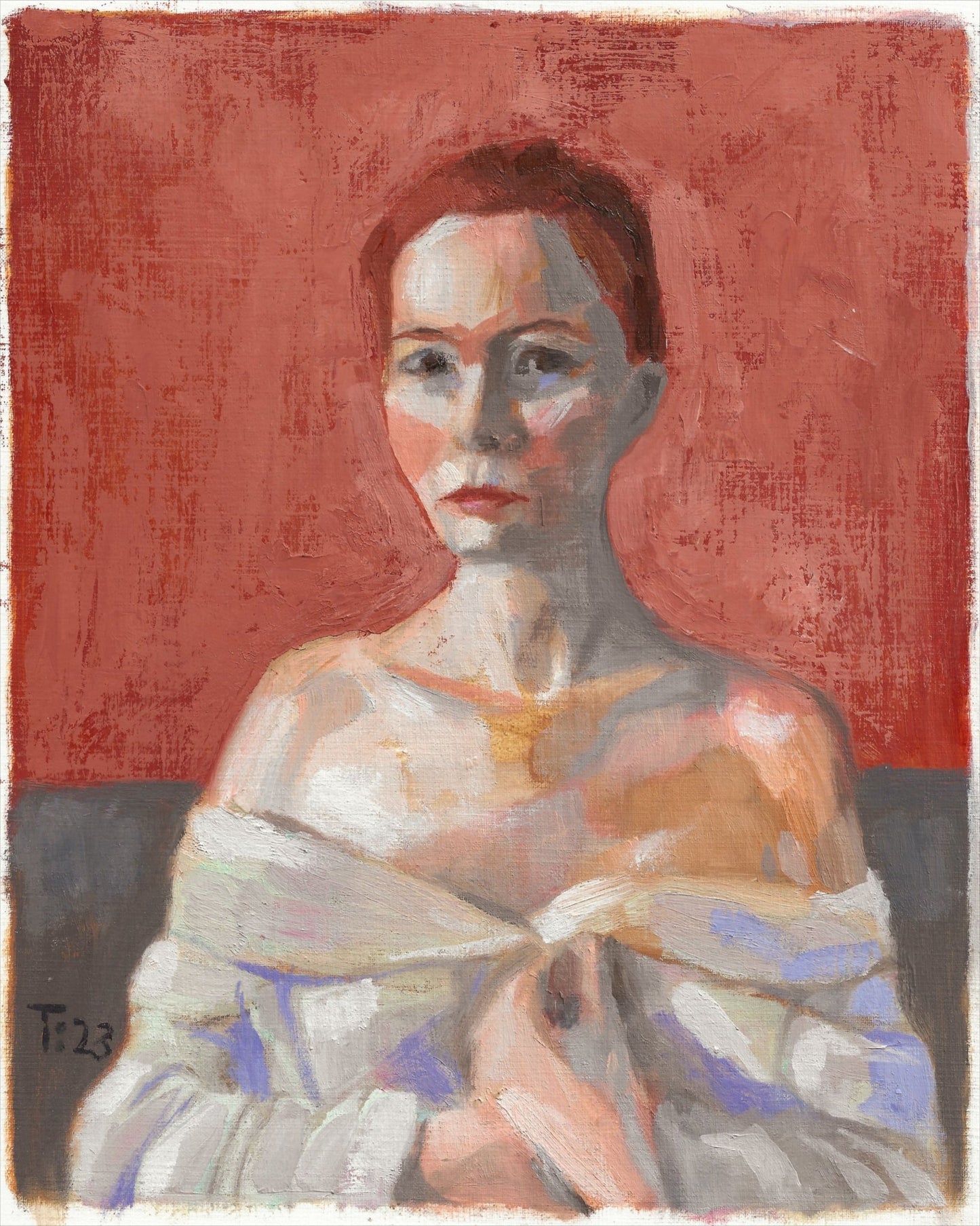Red Backdrop Portrait