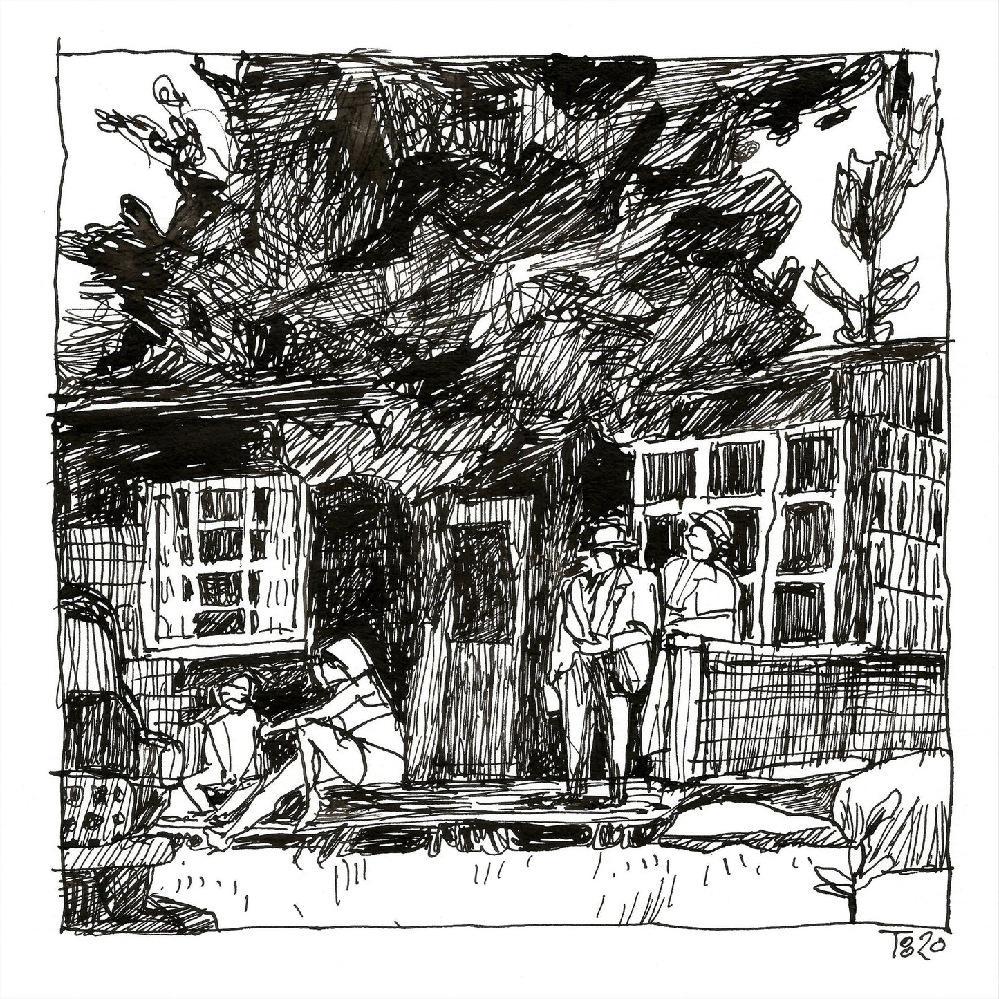 Urban Sketch Scene