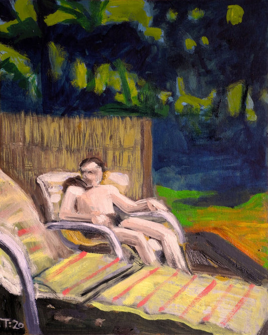 Man Relaxing Outdoors
