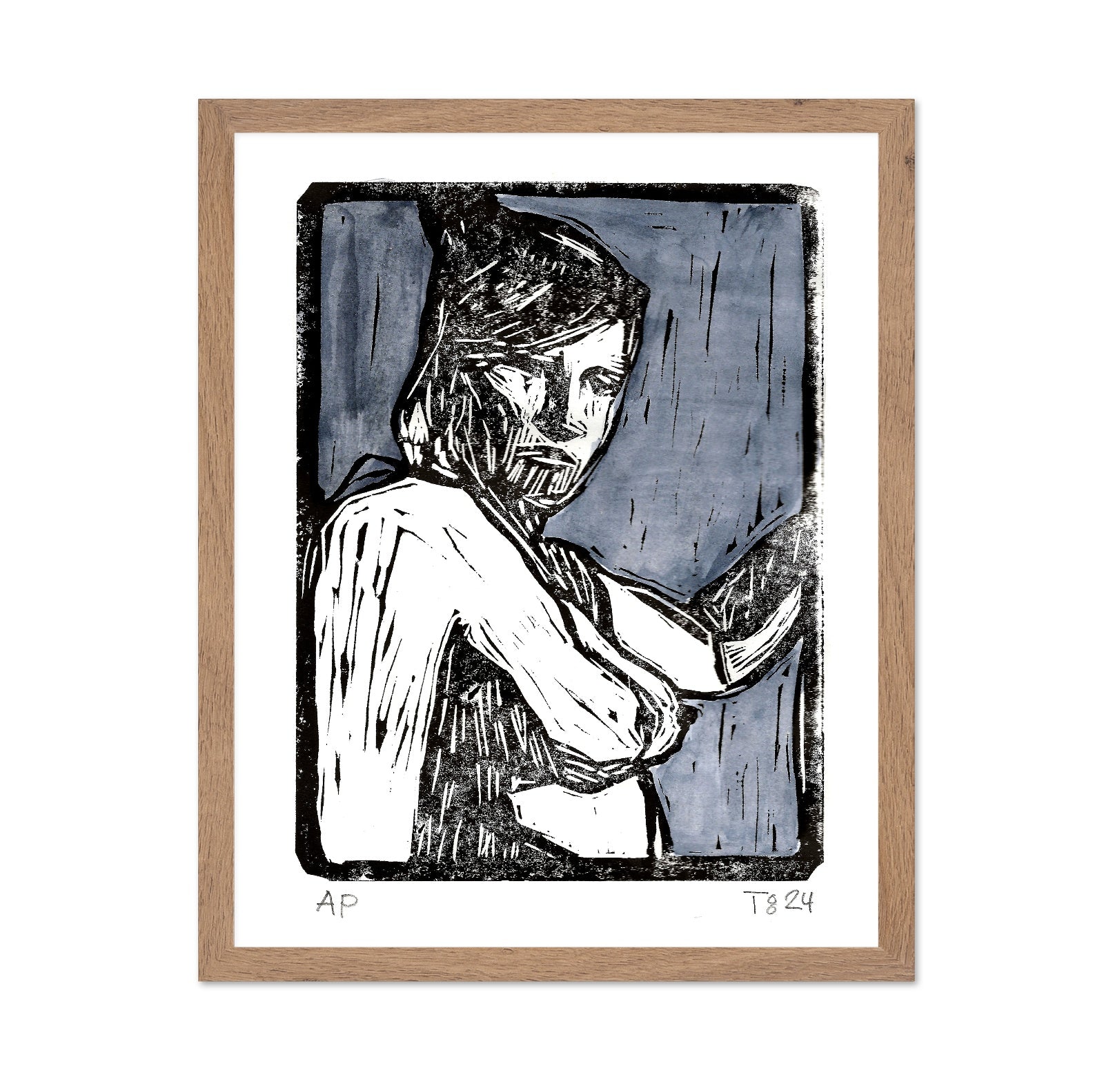 Woman Linocut Portrait