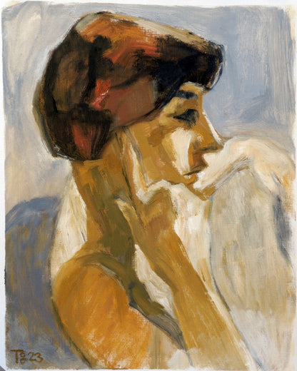 Woman Profile Thought