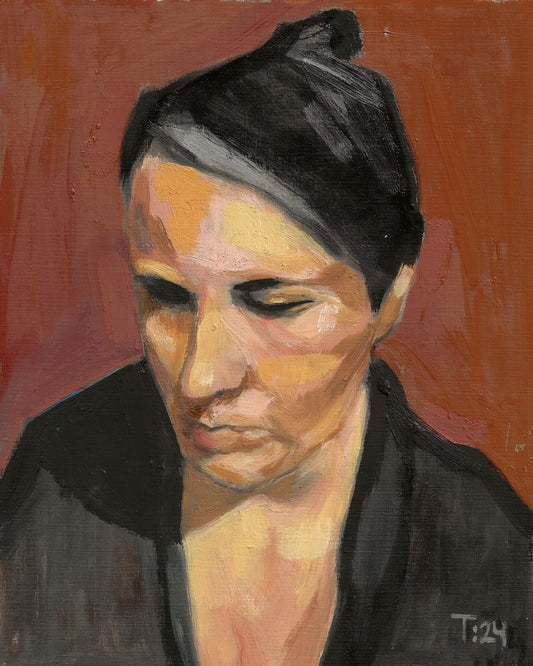 Woman Downward Gaze