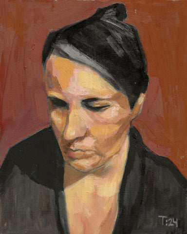 Woman Downward Gaze