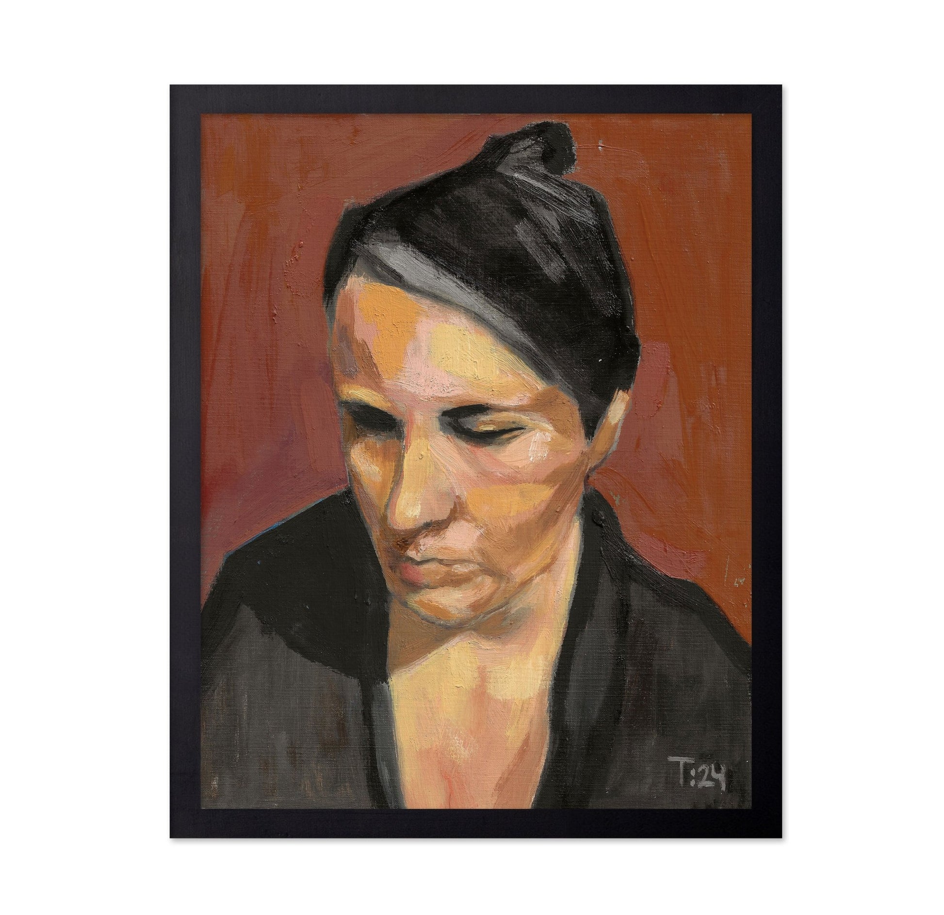 Woman Downward Gaze