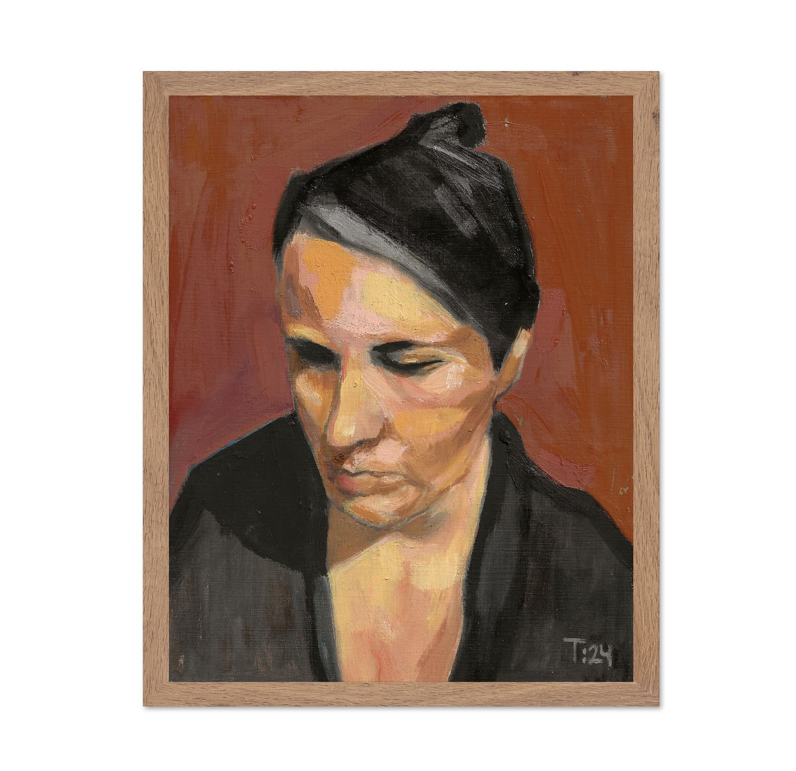 Woman Downward Gaze