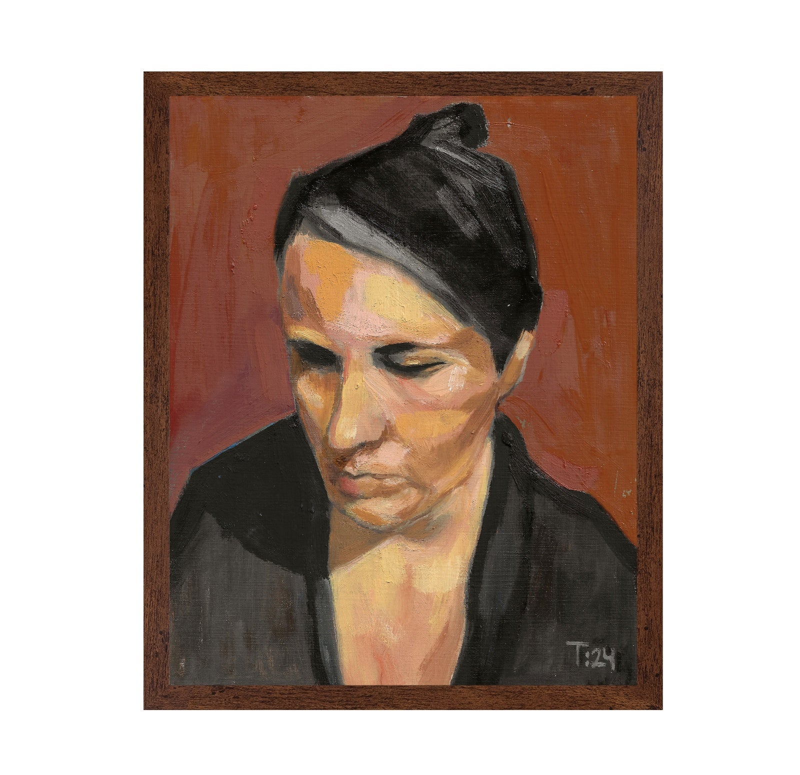 Woman Downward Gaze