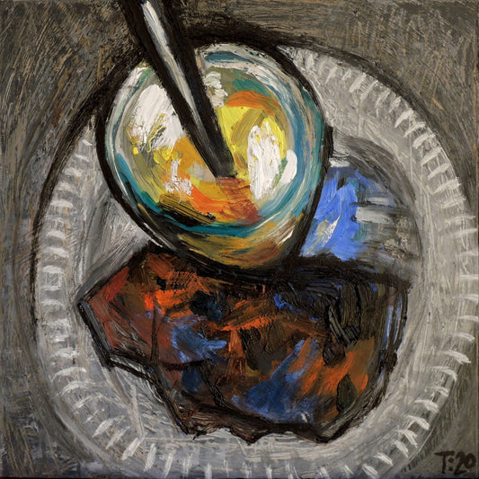 Abstract Apple Bowl
