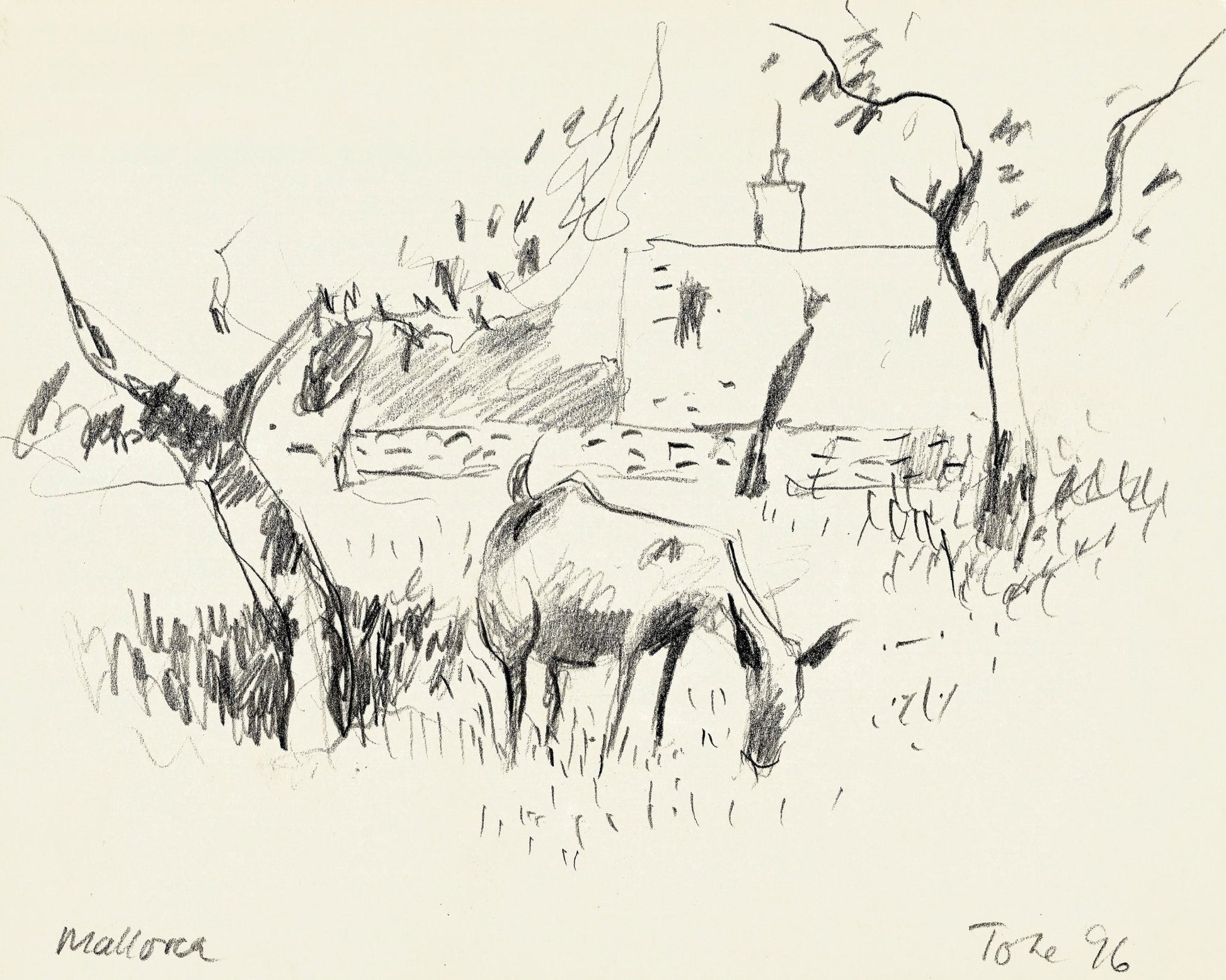 Grazing Goats Sketch