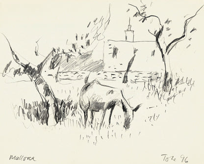 Grazing Goats Sketch