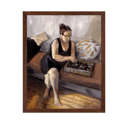 Woman Playing Chess