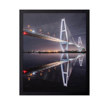 Night Bridge Reflection