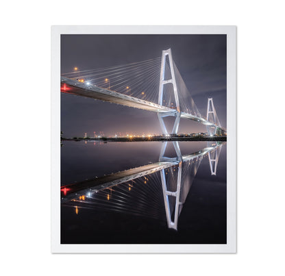 Night Bridge Reflection