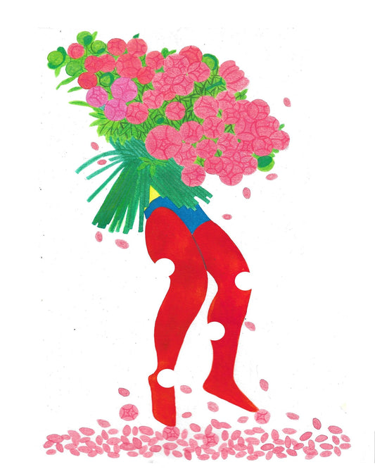 Floral Legs Silhouette
