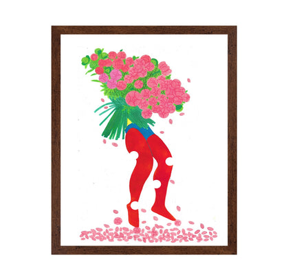 Floral Legs Silhouette