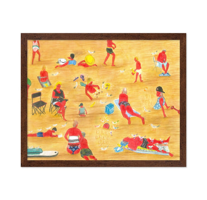 Beach Crowd Scene