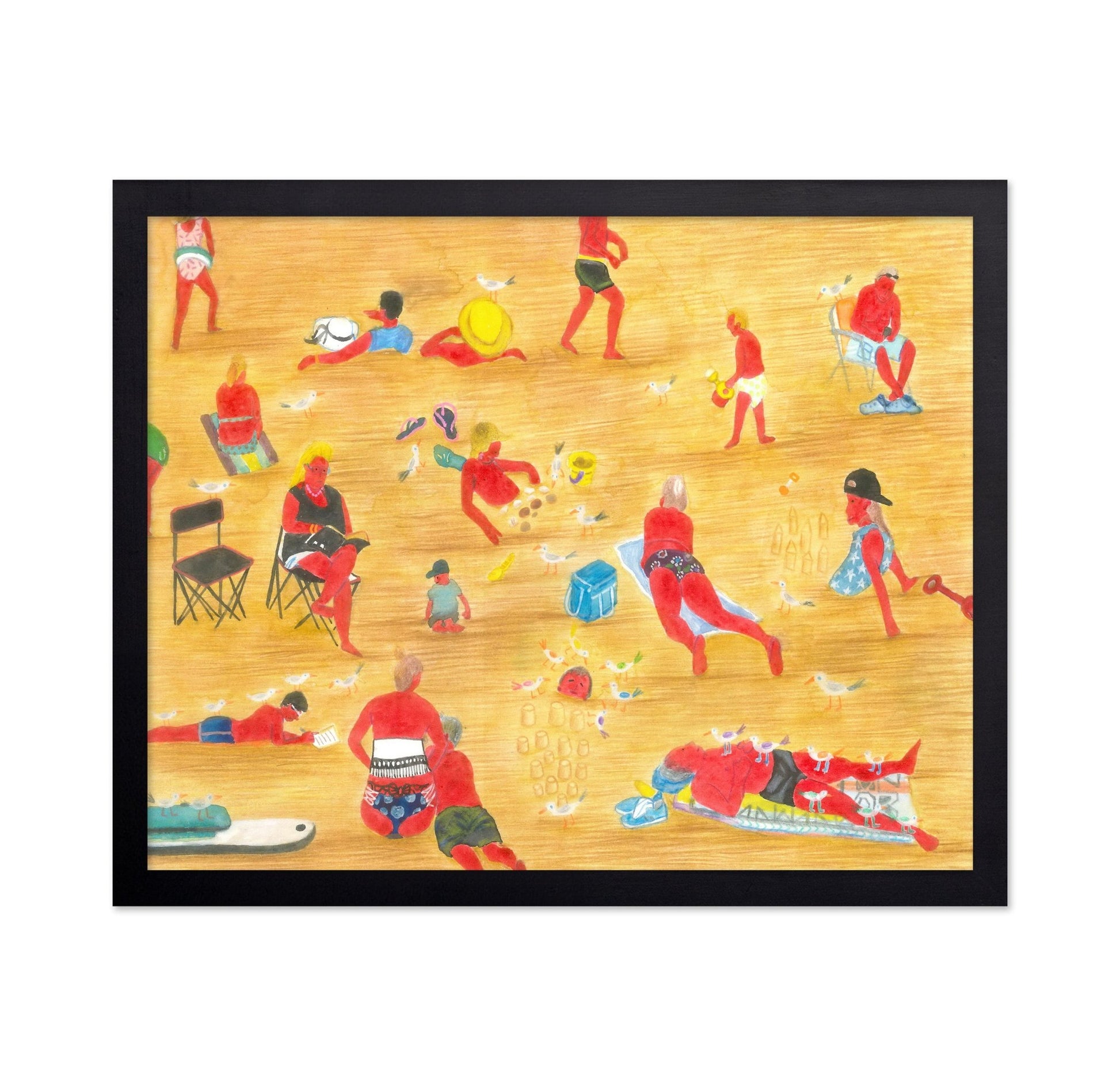 Beach Crowd Scene