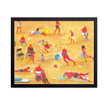 Beach Crowd Scene