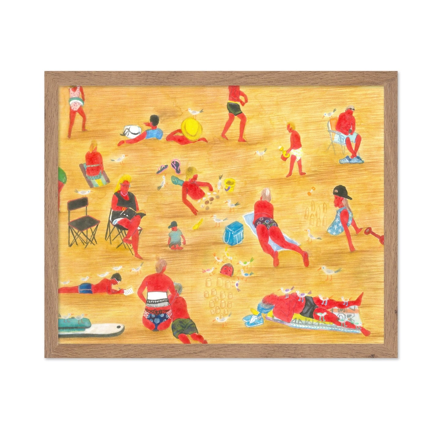 Beach Crowd Scene