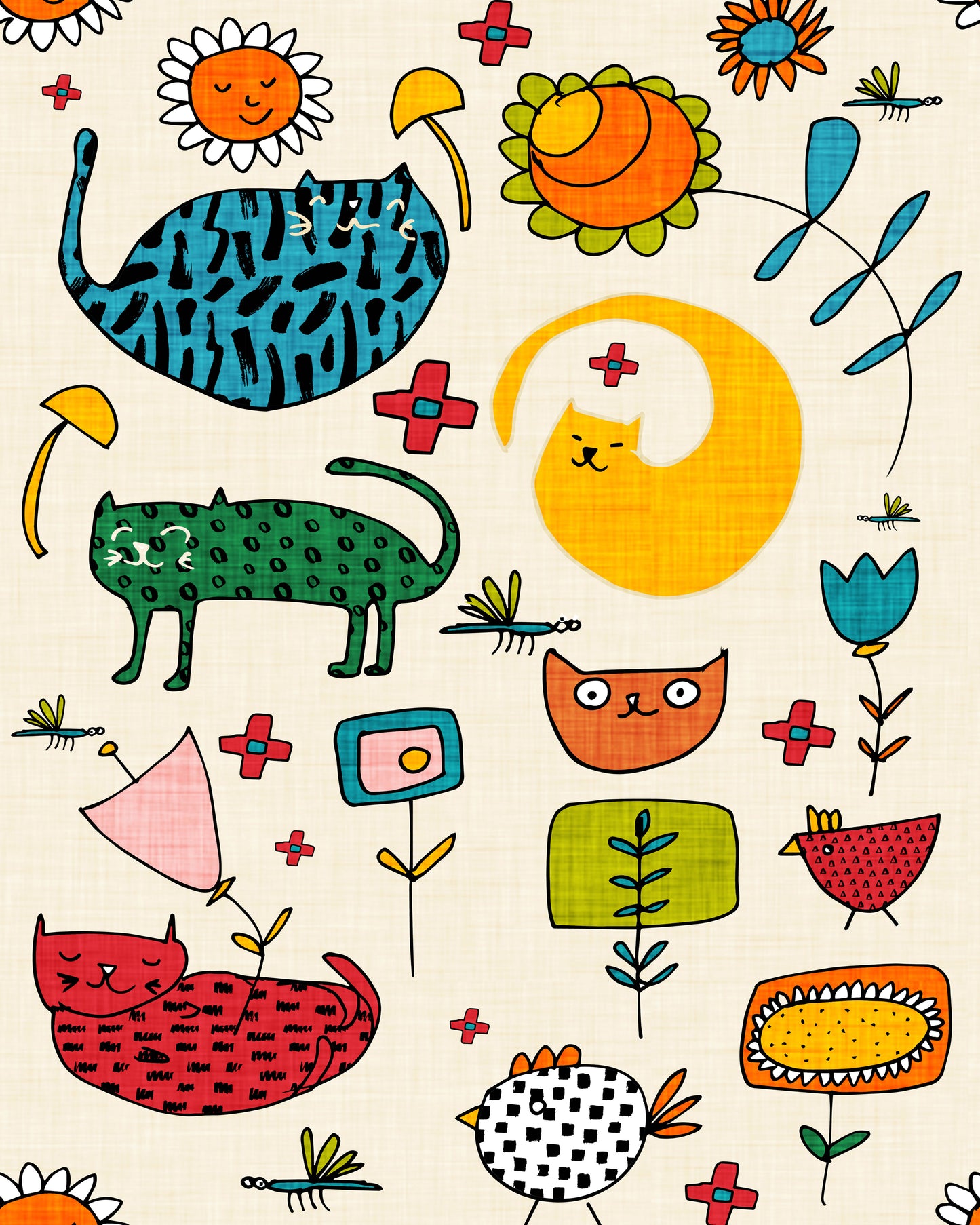 Colorful Cat Pattern