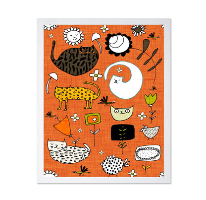 Whimsical Cat Pattern
