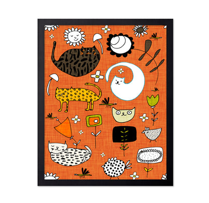 Whimsical Cat Pattern