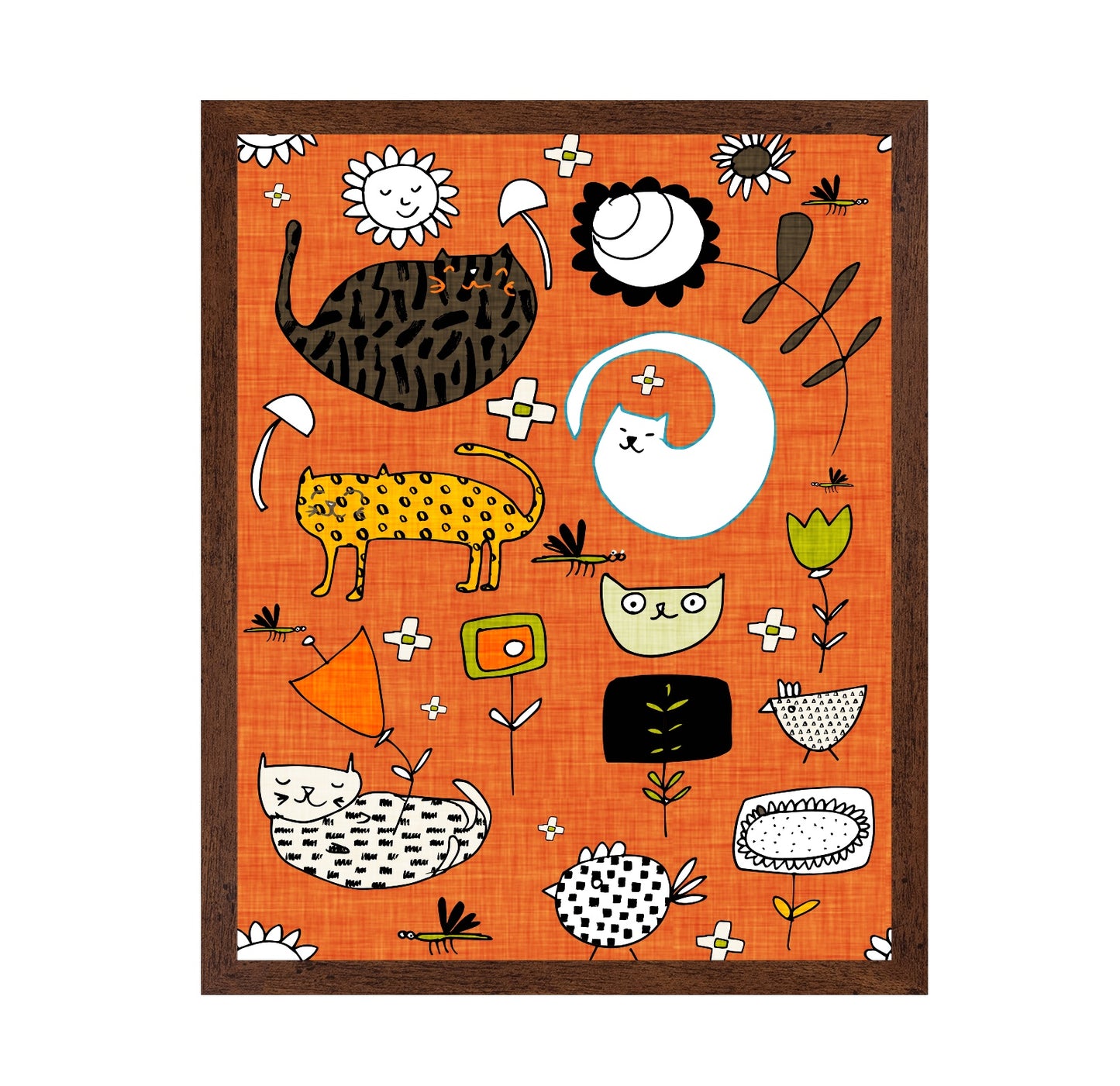 Whimsical Cat Pattern