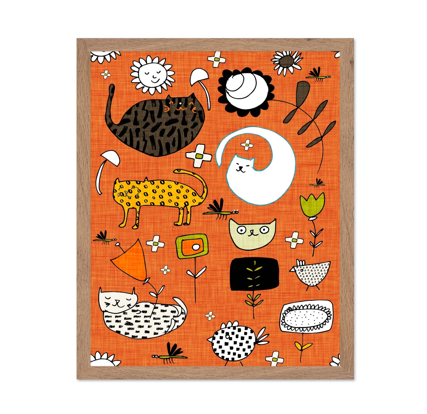 Whimsical Cat Pattern