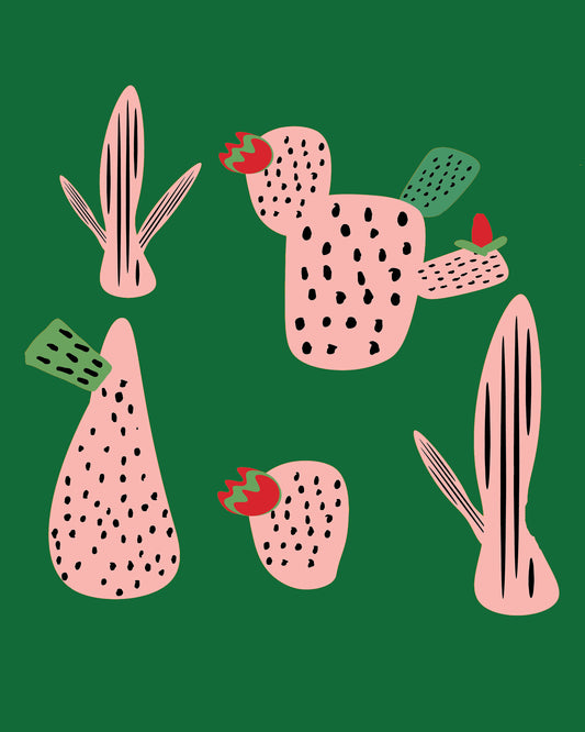 Pink Cactus Pattern