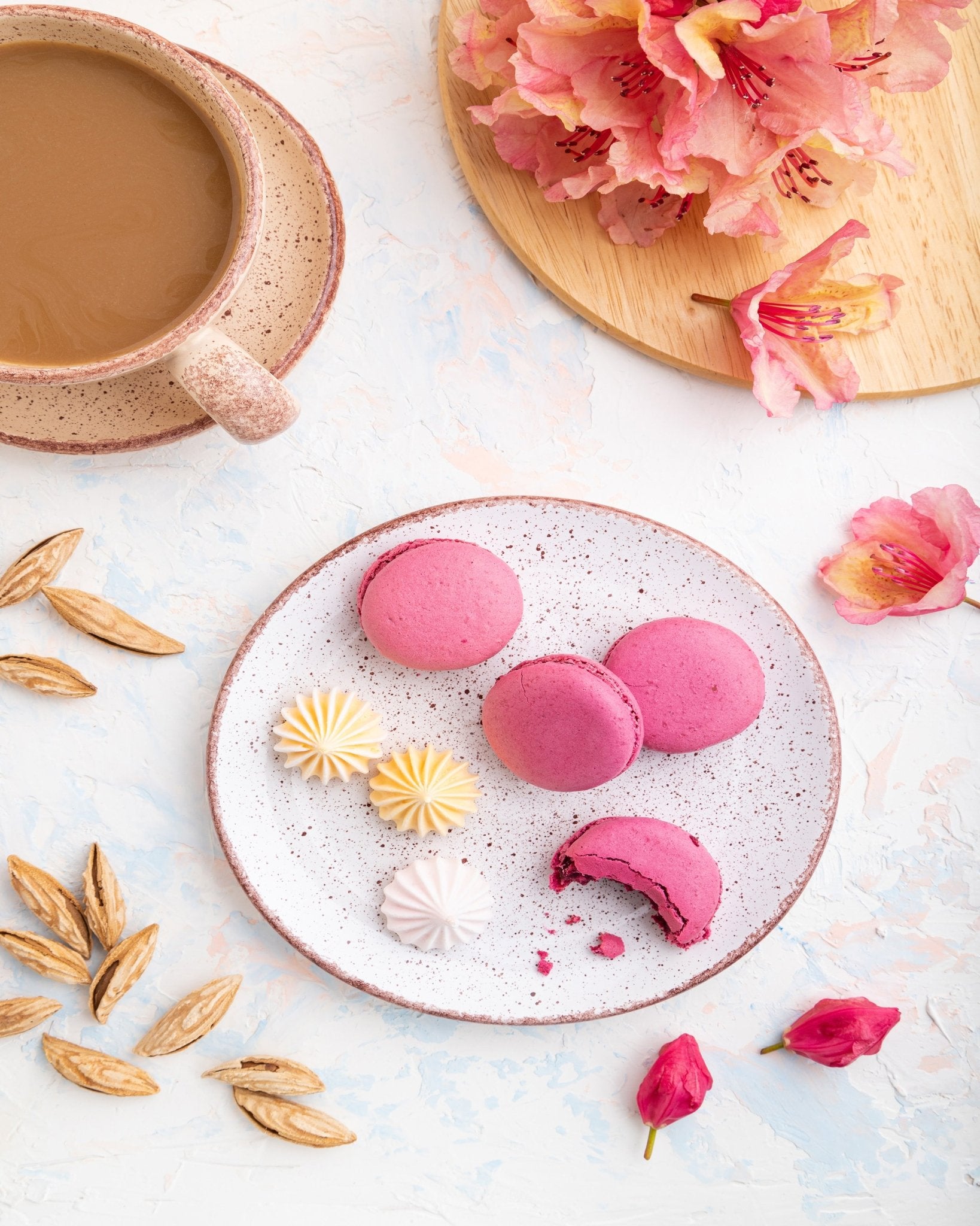 Pink Macaron Coffee