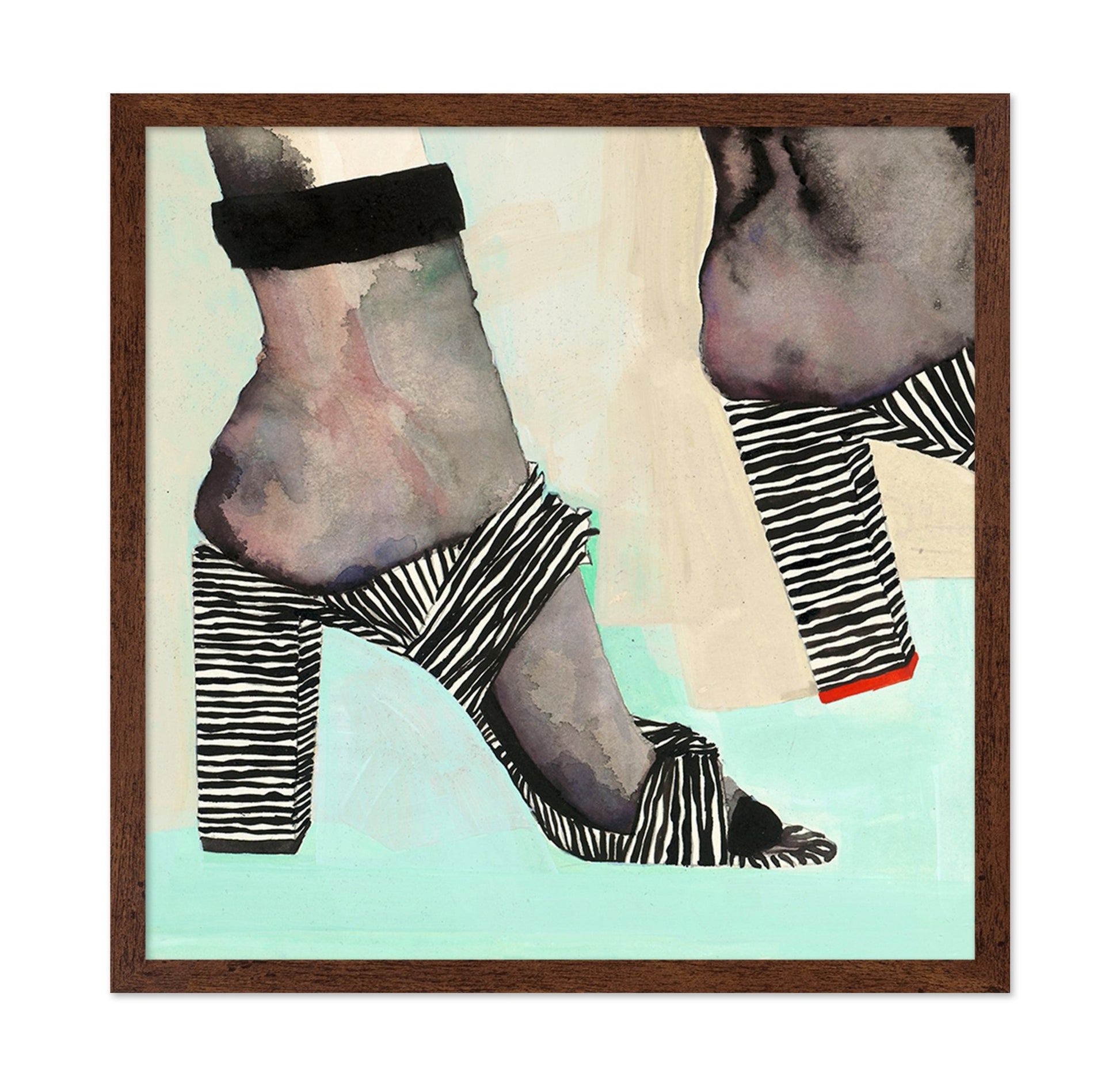 Striped Heel Steps