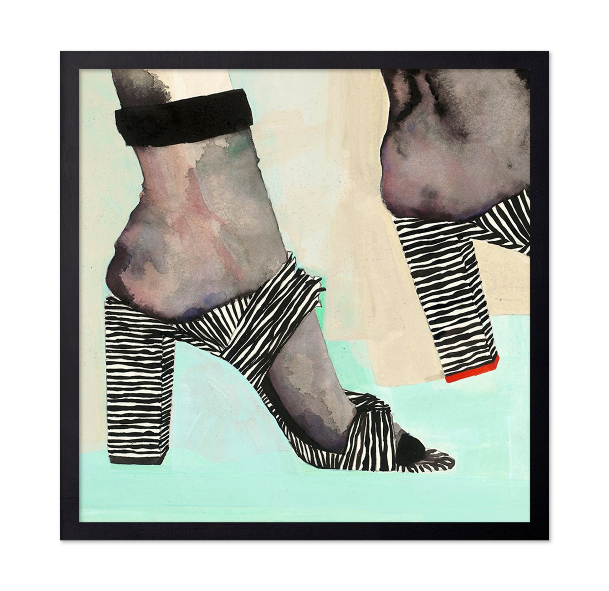 Striped Heel Steps