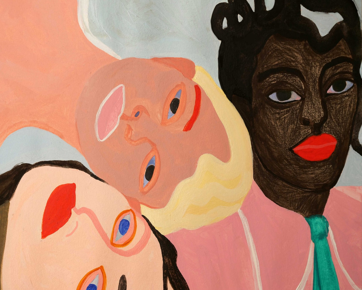 Colorful Faces Trio
