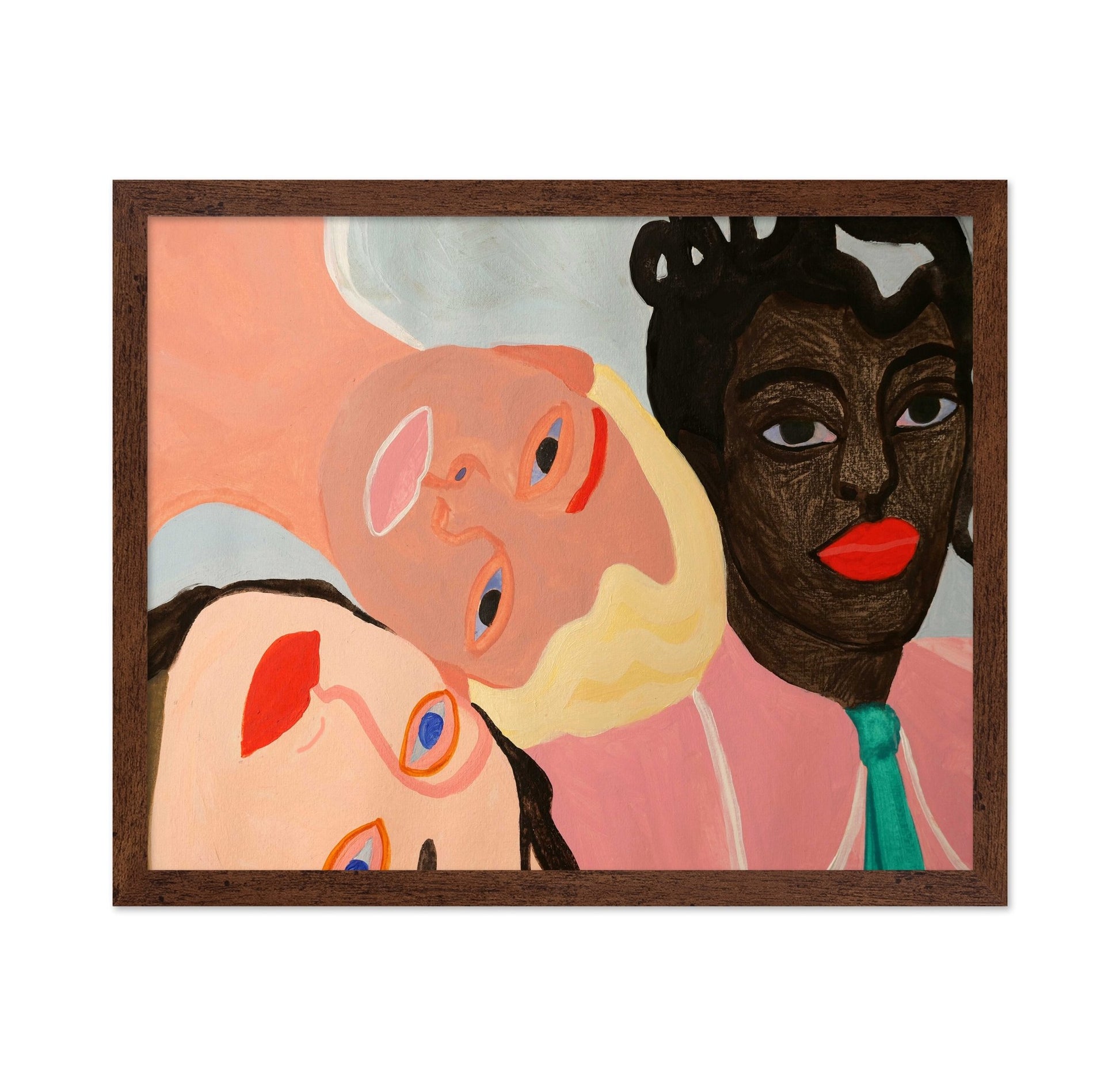 Colorful Faces Trio