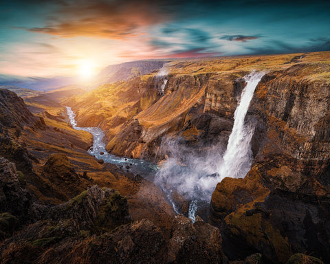 Canyon Waterfall Glow