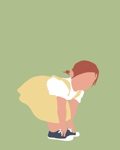 Tying Shoes Girl