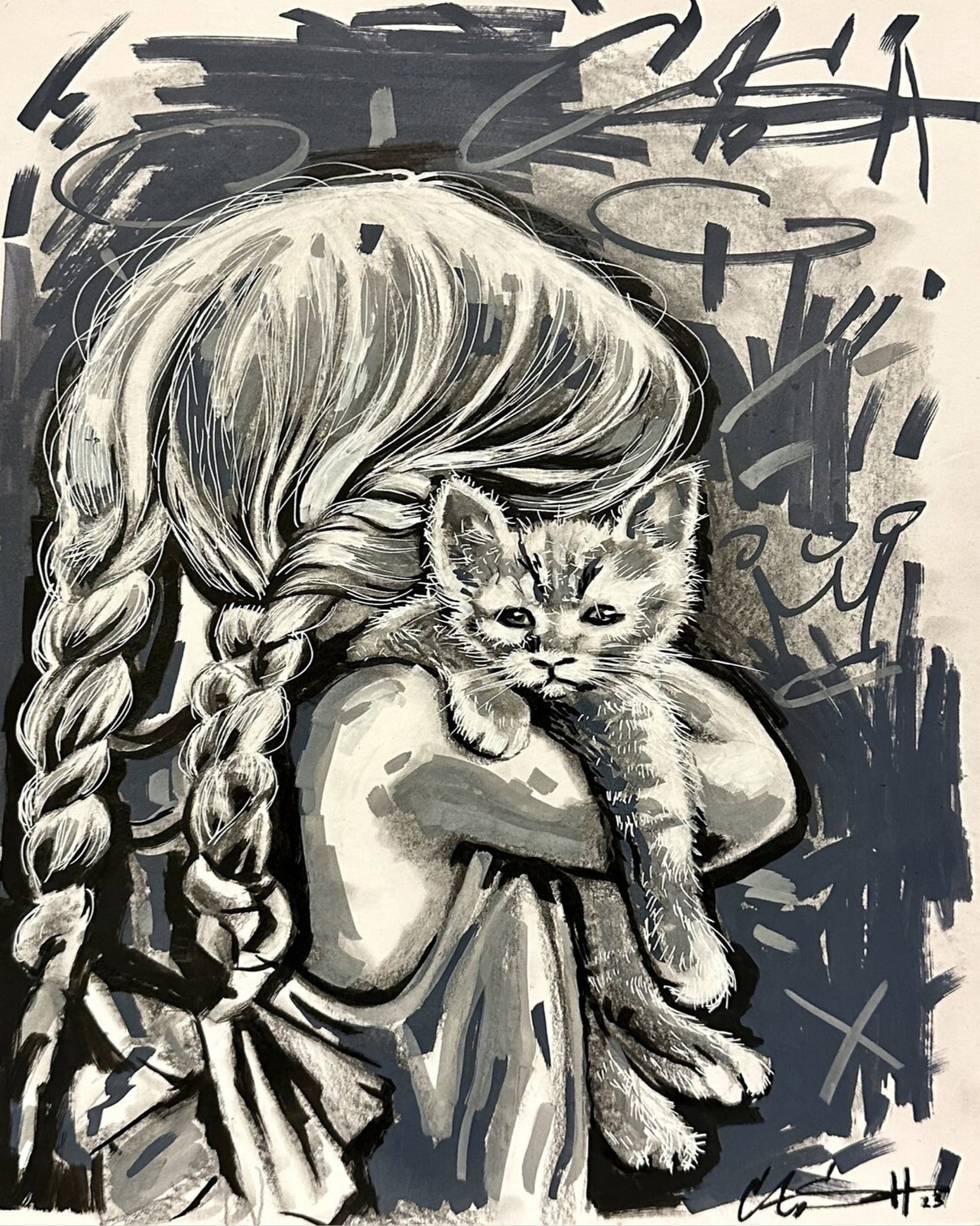 Girl Holding Kitten