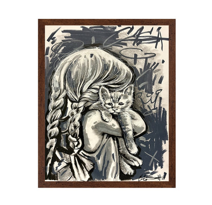Girl Holding Kitten