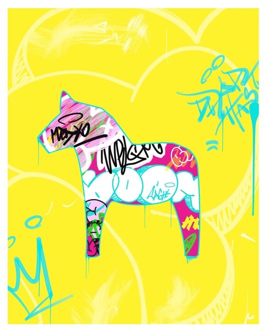 Graffiti Dalecarlian Horse